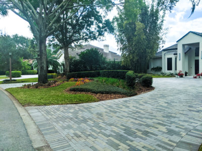 Billy's lawn care professionals - Side view lawn design in front of a white house